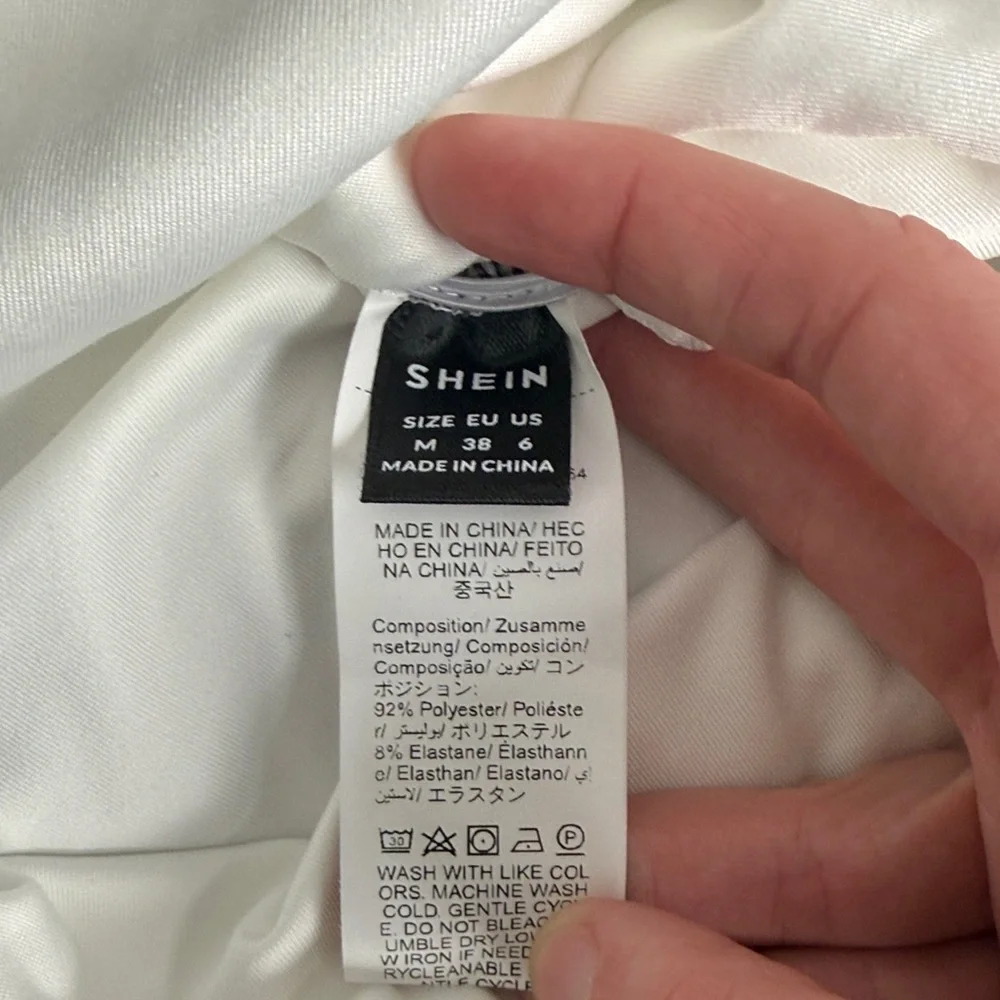 SHEIN White One-Shoulder Dress - Picture 2 of 3
